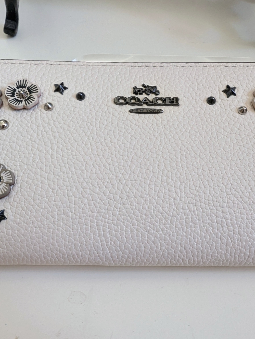 Coach Slim Wallet with Tea Rose Detail